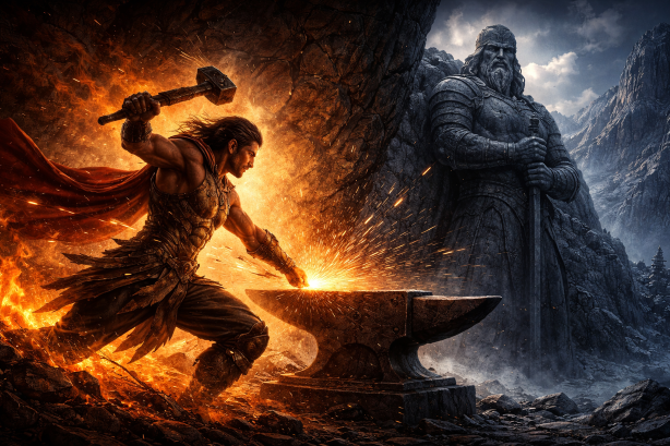 Cosmic image of Saturn and Mars